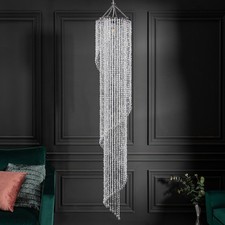 Design Hängeleuchte BIG STRASS L 160cm Hängelampe Strass-Steine Pendelleuchte