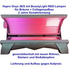 Sonnenbank Hapro Onyx 26/5,  mit Röhren für Bräune+Collagen, 2 J. Gewährleistung