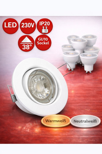 Led einbaustrahler 230v - einbaustrahler, 3w