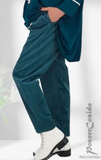 LAGENLOOK schmale Ballon-Hose Cord petrol XL XXL XXXL 42 44 46 48 50 52 54 56