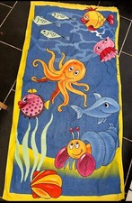 Jako o Haba Kinder Strandtuch Handtuch Badetuch Strandlaken Krake Fische Urlaub
