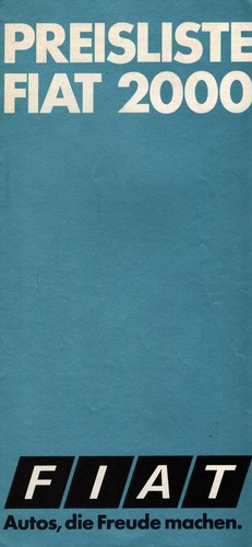 Preisliste preise fiat 132 - preise,