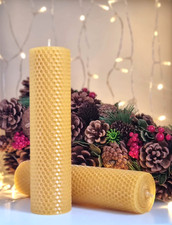 10 x 100 % reines Bienenwachs massiv Tisch konisch Esssäule Kirche Votivkerzen 