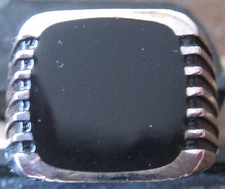 Onyx schwarz siegelring signet - onyx,