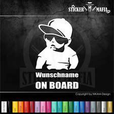 Aufkleber Wunschname on Board