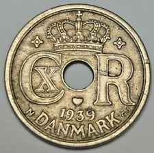 Münze Dänemark 25 Öre 1939
