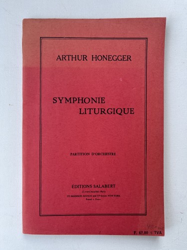 Noten honegger symphonie - .,