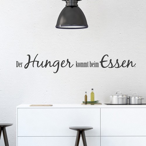 Wandtattoo spruch der hunger - spruch, "der