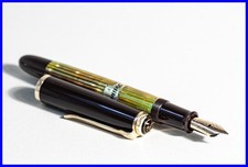 schöner PELIKAN 400NN Füller in Schildpatt Braun & Gold mit F 14c 585 Gold Feder