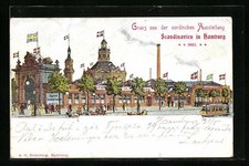 Lithographie Hamburg, Nordische Ausstellung Scandinavien 1903 1903 