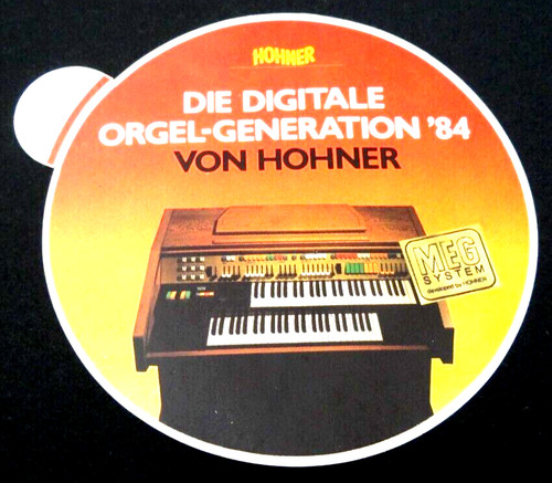 Werbe aufkleber hohner - hohner, orgel