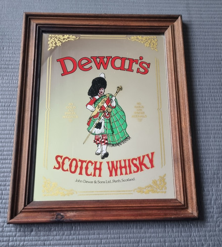 Werbespiegel vintage dewar - werbespiegel,