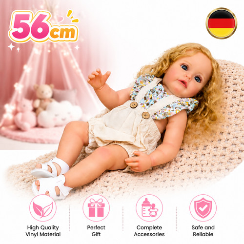 Vinyl reborn puppe 56cm baby - reborn,