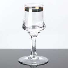 1 Schnapsglas Obstbrandglas kleines Glas Goldrand Vintage mehr Gläser im Shop