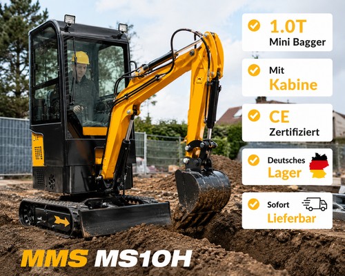 Ht10h minibagger mit - minibagger, kabine