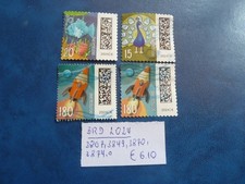 BRD 2024, Briefpfau, Raketenpost, Zackenbarsch, Michel 3849, 3867, 3870, 3874, o