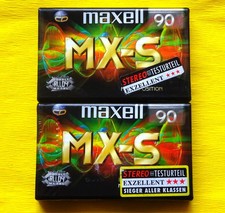 2x MAXELL MX-S 90 Metal Cassette Tapes 1998-2000 + OVP + SEALED +
