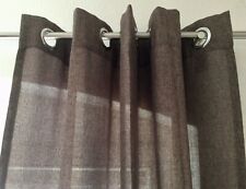 ESPOSA Vorhänge Schals Gardinen mit Ösen Braun Leinen-Optik 140 x 240 cm