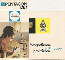 2 x Foto Prospekt  DIAPROJEKTOR & Betrachter Pentacon Dresden 1962/74 ( 1933   