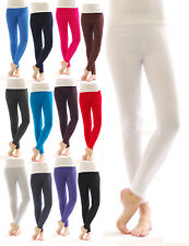 Thermo Leggings Hose lang Baumwolle Fleece leggins warm dick weich Damen Herren