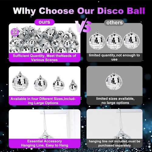 Mini discokugel set kunststoff - mini,