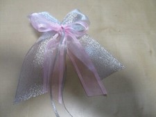 10  Deko Schleifen - Silber