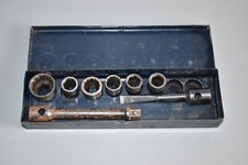 RH&CO Rheidco Steckdosensatz Steckschlüssel Satz alt vintage Oldtimer Fach #E4