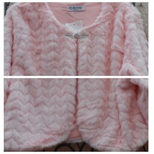 Cape,Pelzumhang,Fellstola,Mädchen Bolero,Pelzstola,Kunzfell,Mädchen,Rosa  +