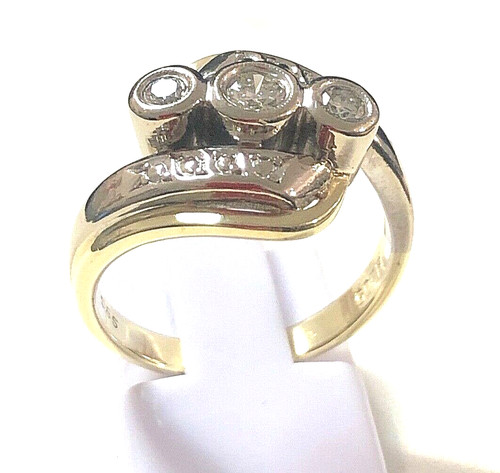 Vintage brillantring 585er - brillantring,