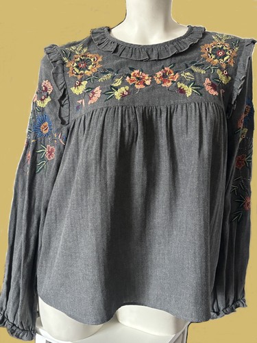 Zara bluse mit edel - edel, stickerei