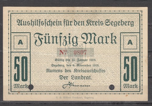 Segeberg kreis 50 mark - 50,