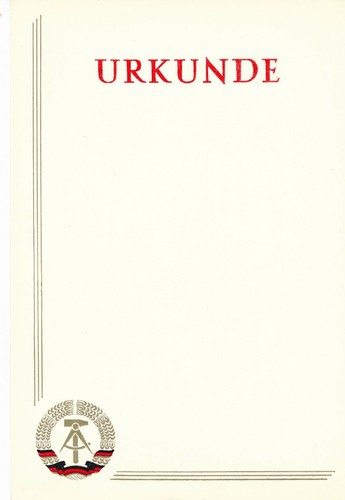 Blanko urkunde ddr - -,