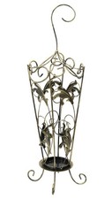 Regenschirmständer Metall Antik Schirmhalter schwarz gold Schirmständer 77cm