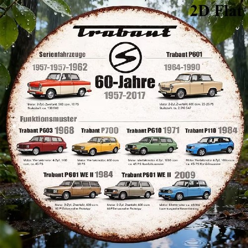 Blechschild rund trabant - rund,