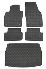 Gummi Fußmatten Kofferraumwanne für VW Polo 6 2017- im Set Gummimatten Auslage