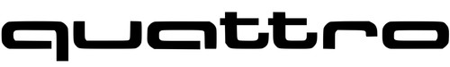 Quattro schriftzug aufkleber - schriftzug,