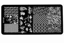 Neu! XXL Nail Art Stamping Schablone Tolle Motive Ornamente, Blumen, Herz, Rosen