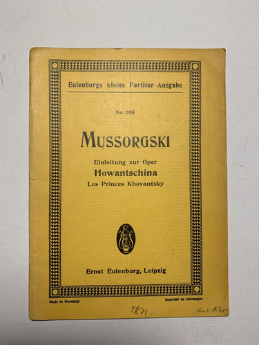 Noten mussorgski einleitung - mussorgski.,