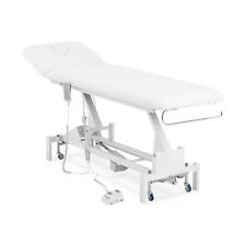 Massageliege elektrisch Massagebank Therapieliege 200 kg weiß Fußpedal Räder