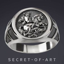 Sankt georg ring - ring, silber