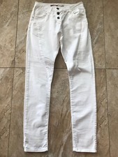 PLEASE DAMEN JEANS - WEIß - GR: X SMALL