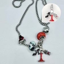 3fach Charm Anhänger Parfum m. Accessoires + Halskette 45cm Stainless Steel🎀