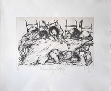 GERTRUDE DEGENHARDT - O Himmel strahlend. Handsignierte + nummerierte Radierung.