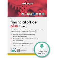 Lexware financial office plus 2026 ABO-Lizenz 1 PC (Win 10/11) 1 Jahr Laufzeit