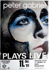 PETER GABRIEL - GENESIS - 1983 - In Concert - Plays Live Tour - Poster - Berlin