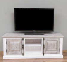 TV Lowboard Weiß Landhaus TV