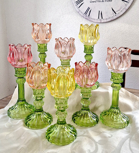 Teelichthalter tulpe glas - ❀,