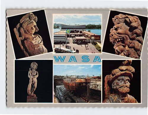 Postcard wasa museum - postcard, stockholm