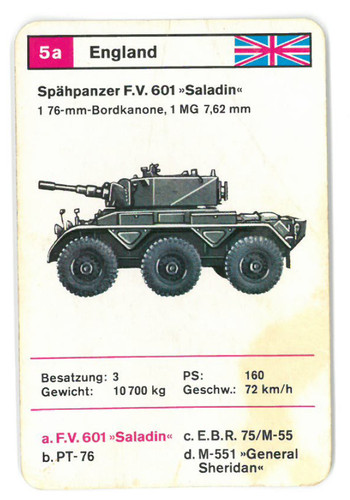 Einzelkarte panzer quartett - einzelkarte,