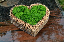 Herz Gitter XXL Pflanzschale Grabschmuck Grabgestaltung Friedhof 60x58x10cm